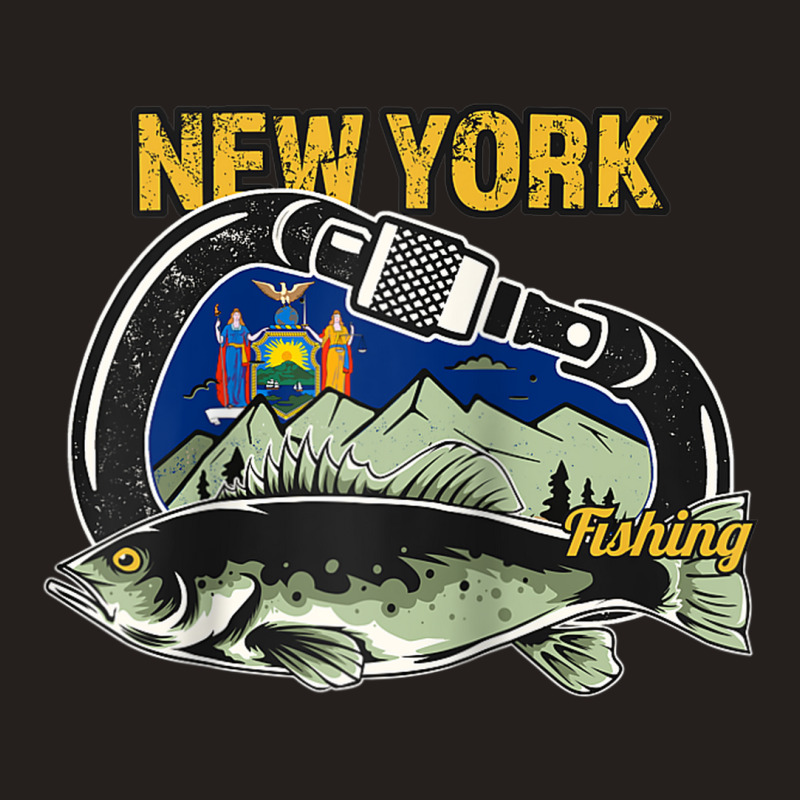 Retro Carabiner New York Fishing Raglan Baseball Tee Tank Top | Artistshot