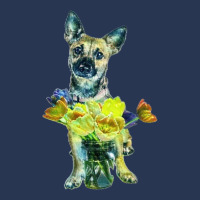 Cute Dog With Glass Jar Fille Ladies Denim Jacket | Artistshot