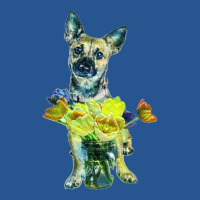 Cute Dog With Glass Jar Fille Ladies Fitted T-shirt | Artistshot