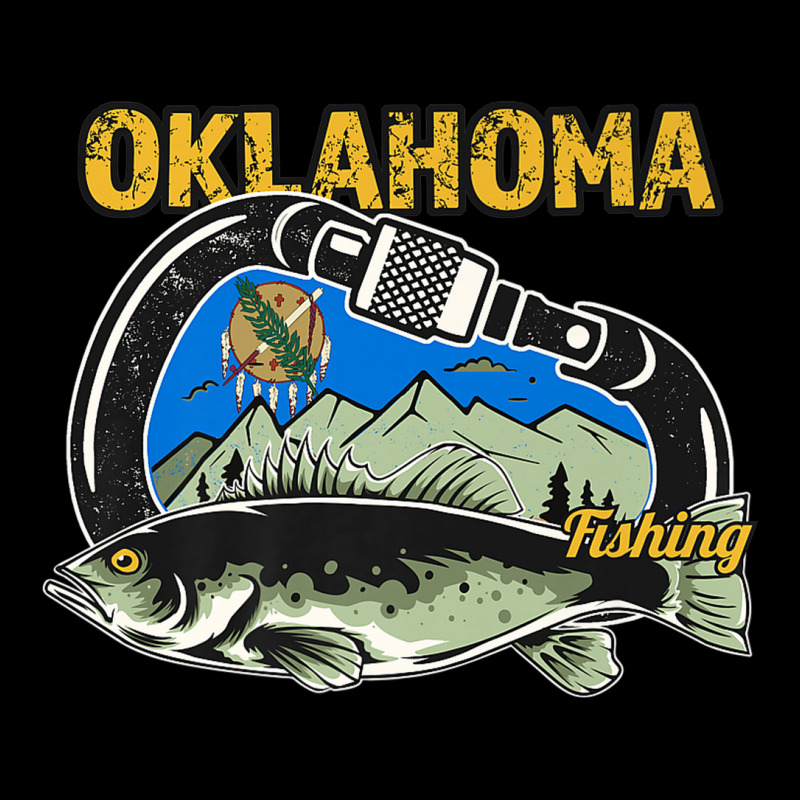 Retro Carabiner Oklahoma Fishing Premium Men's Long Sleeve Pajama Set | Artistshot