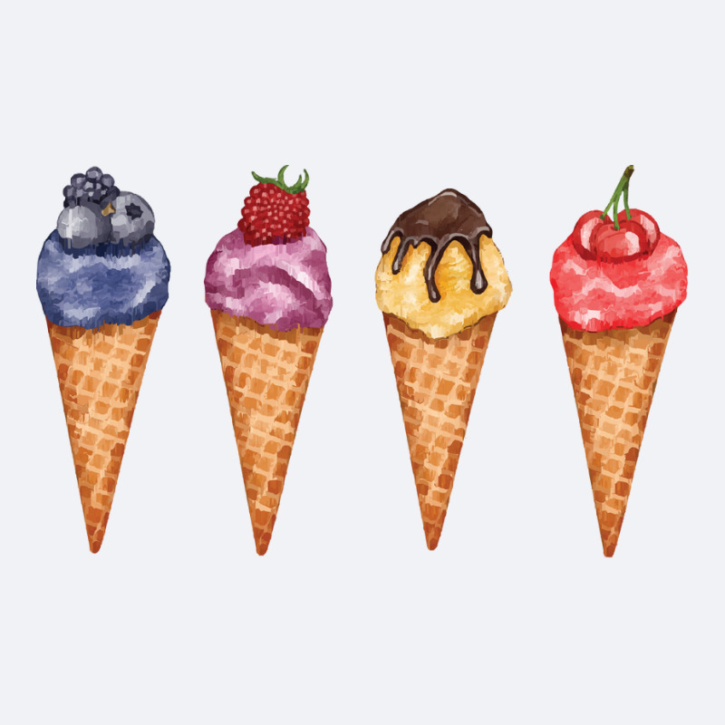 Assorted Ice Cream Cones T  Shirt Assorted Ice Cream Cones Set   Blueb Trucker Cap by thymeartiste | Artistshot