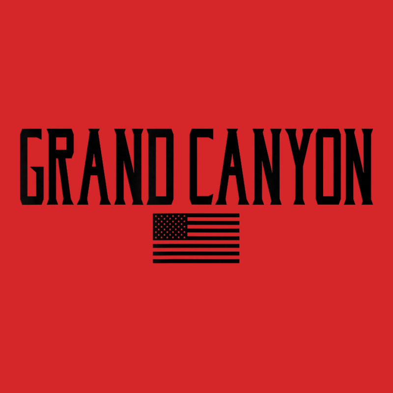 Grand Canyon Us Flag Text Olive Green With Black Print T Shirt Trucker Cap | Artistshot