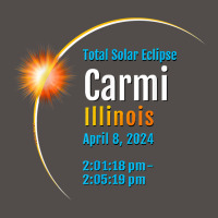 Carmi Illinois Il Total Solar Eclipse 2024  1  T Shirt Flat Bill Snapback Cap | Artistshot