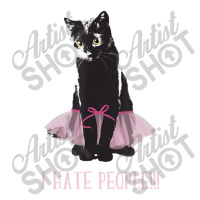 I Hate People Black Cat With Tutu Skirt Halloween Costume Wine Paper Bag - 5 1/2 X 3 1/4 X 13 | Artistshot