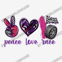 Peace Love Race Graphic T-shirt | Artistshot