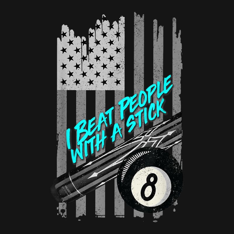 I Beat People With A Stick Tee Billiards 8 Ball Tee T Shirt Mesh Cap | Artistshot