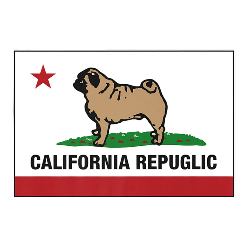 Funny Pug California Repuglic California Cali Debie Paper Bag - 10 X 5 X 13 | Artistshot