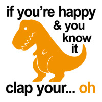 T Rex Clap Your Hands Debie Paper Bag - 10 X 5 X 13 | Artistshot