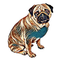 Dog - Pug Breed Sitting On Wh Men's T-shirt Pajama Set | Artistshot