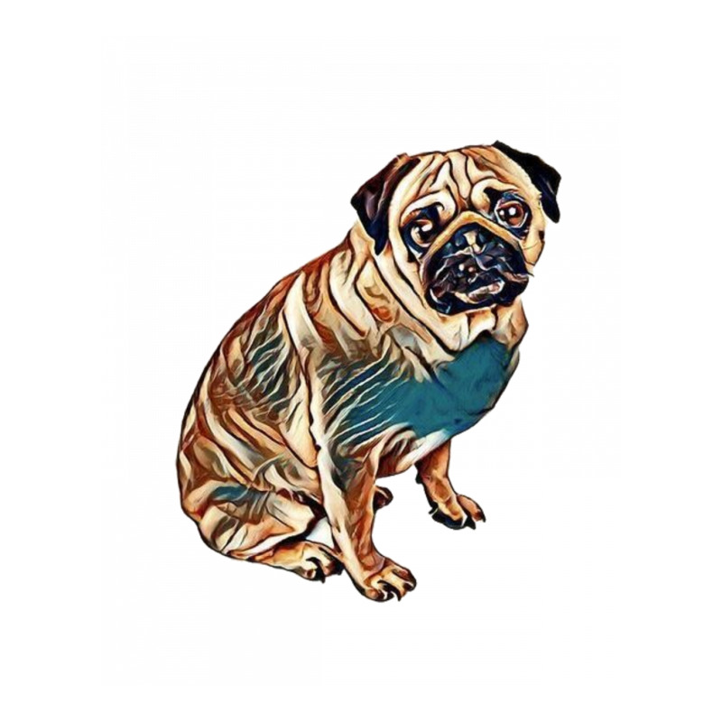 Dog - Pug Breed Sitting On Wh Men's T-shirt Pajama Set | Artistshot