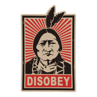 Disobeyy Native American Face Portraitt Anti Colonisation Mexico Usa P Star Paper Bag - 13 X 7 X 13 | Artistshot