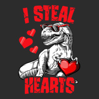 Boys Valentines Day Kids Dinosaur T Rex Lover I Steal Hearts T Shirt Baseball Cap | Artistshot