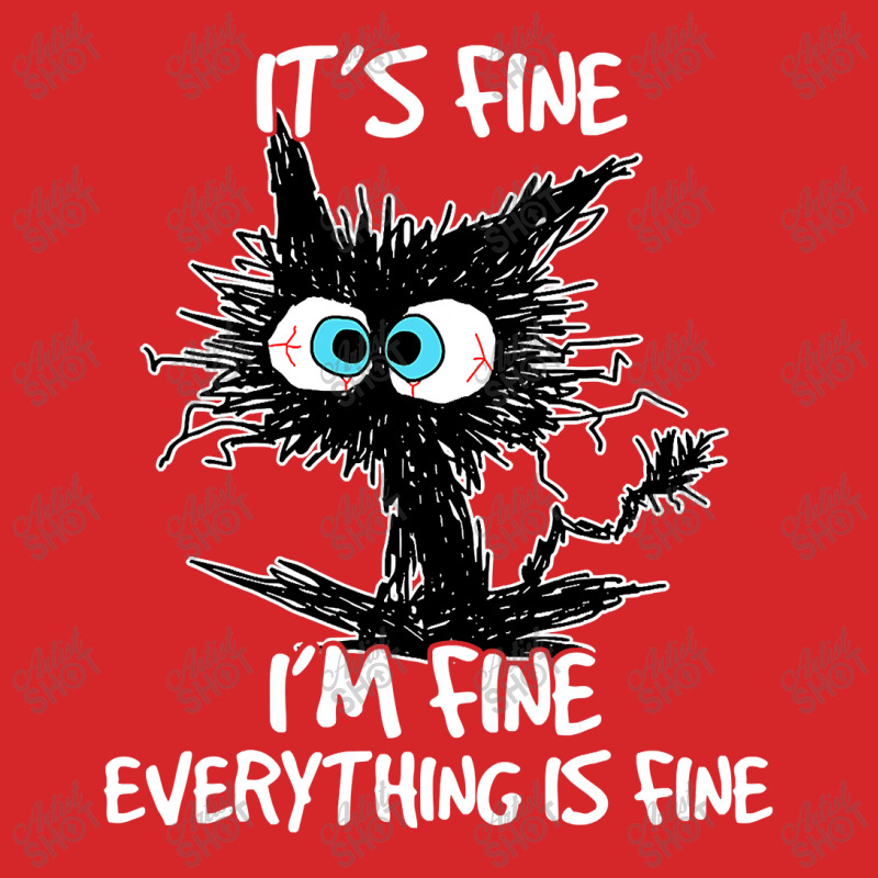 It's Fine I'm Fine Everything Is Fine Funny Black Cat Trucker Cap by nhan0105 | Artistshot