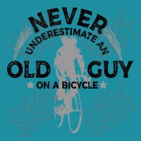 Never Underestimate An Old Guy On A Bicycle Cycling Flat Bill Snapback Cap | Artistshot