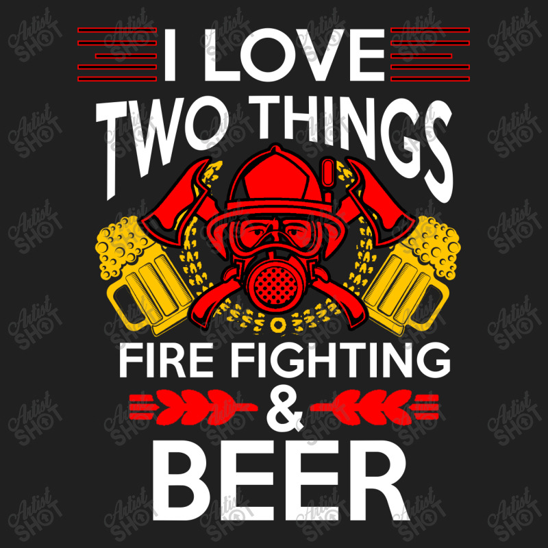 I Love Two Things Fire Fighting And Beer Ladies Polo Shirt by hoainv | Artistshot