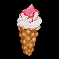 Bubble Waffle Ice Cream T  Shirt Egg Bubble Waffle Vanilla Ice Cream W Camo Snapback | Artistshot