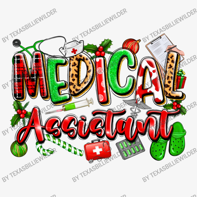 Christmas Medical Assistant Ladies Fitted T-Shirt by texasbilliewilder | Artistshot