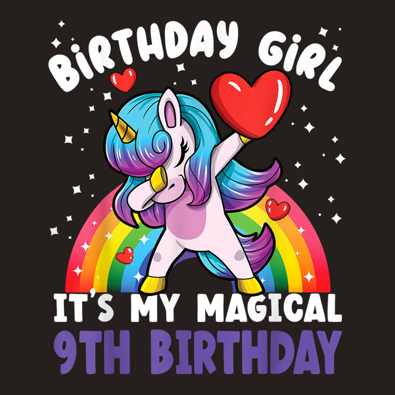 Birthday Girl It's My Magical 9th Birthday Bday Unicorn T Shirt Tank Top by zakarimullin | Artistshot