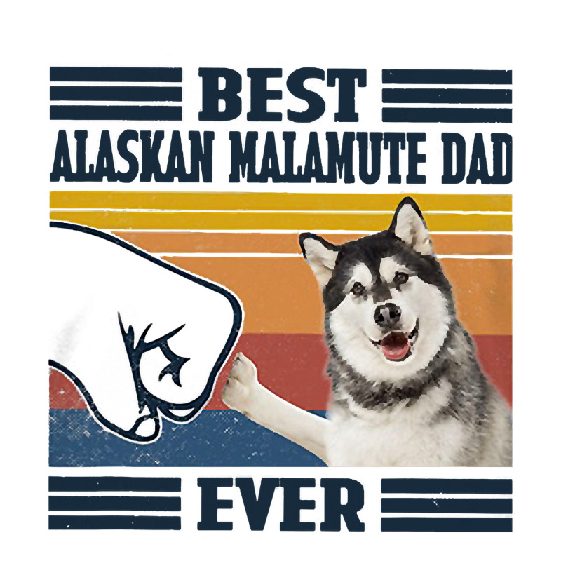 Best Alaskan Malamute Dad Ever Shirt Vintage Father Day T-shirt Mart Paper Bag -13 X 7 X 17 | Artistshot