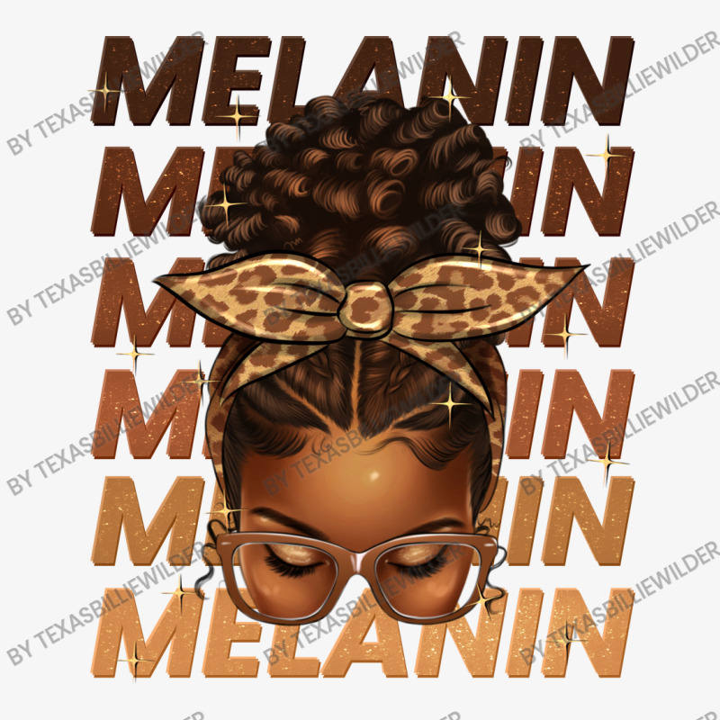 Melanin Afro Messy Bun Ladies Fitted T-Shirt by texasbilliewilder | Artistshot