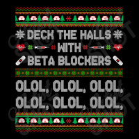 Deck The Halls With Beta Blockers Funny Nurse Christmas Ugly Premium T Camo Snapback | Artistshot