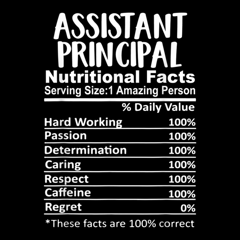 Assistant Principal Nutrition Facts Funny Adjustable Cap by LemonJack | Artistshot