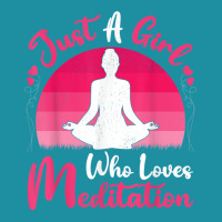 Vintage Meditation Lover Just A Girl Who Loves Meditation T Shirt Flat Bill Snapback Cap | Artistshot