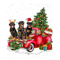 3 Rottweiler Truck Christmas Light Tree Reindeer Santa Xmas Debie Paper Bag - 10 X 5 X 13 | Artistshot