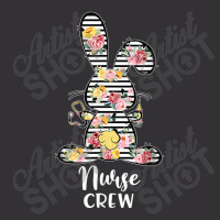 Nurse Crew Bunny Striped Flowers Stethoscope Syringe Easter Vintage Hoodie And Short Set | Artistshot