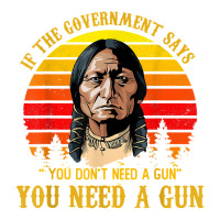 You Need A Gun Sitting Bull Shirt Pro 2nd Amendment T Shirt Wine Paper Bag - 5 1/2 X 3 1/4 X 13 | Artistshot