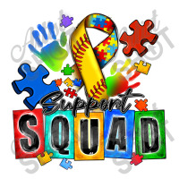 Softball Support Squad Autism Debie Paper Bag - 10 X 5 X 13 | Artistshot