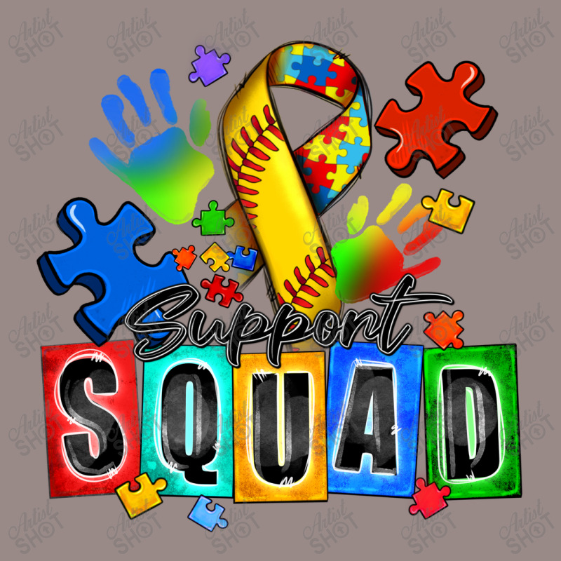 Softball Support Squad Autism Vintage T-shirt | Artistshot