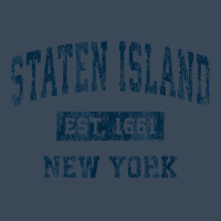 Staten Island New York Ny Vintage Sports Design Navy Print T Shirt Flat Bill Snapback Cap | Artistshot