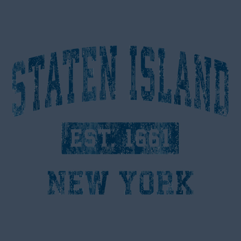 Staten Island New York Ny Vintage Sports Design Navy Print T Shirt Flat Bill Snapback Cap by husserllpr | Artistshot