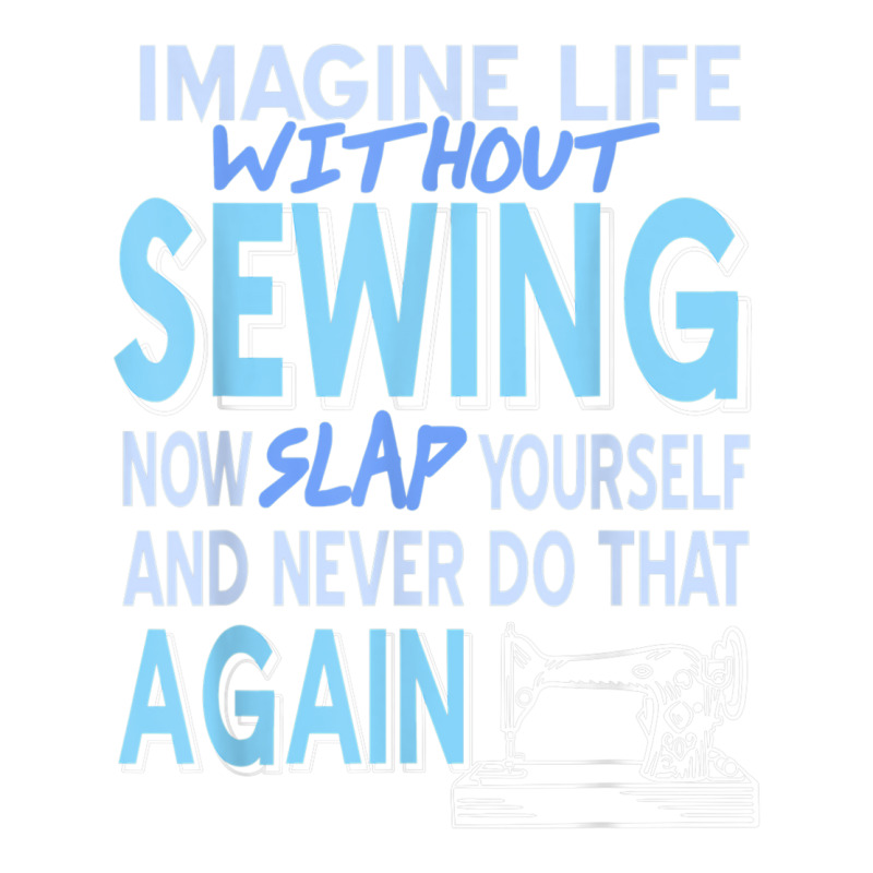 Imagine Life Without Sewing Now Slap Yourself Present Gift Double Wine Paper Bag - 6 1/2 X 3 1/2 X 12 3/8 | Artistshot