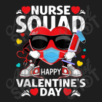 Nurse Squad Happy Valentine's Day Red Masked Heart & Syringe Classic T-shirt | Artistshot