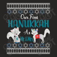 Our First Hanukkah As Mr And Mrs Jewish Wedding Couple Ladies Fitted T-shirt | Artistshot