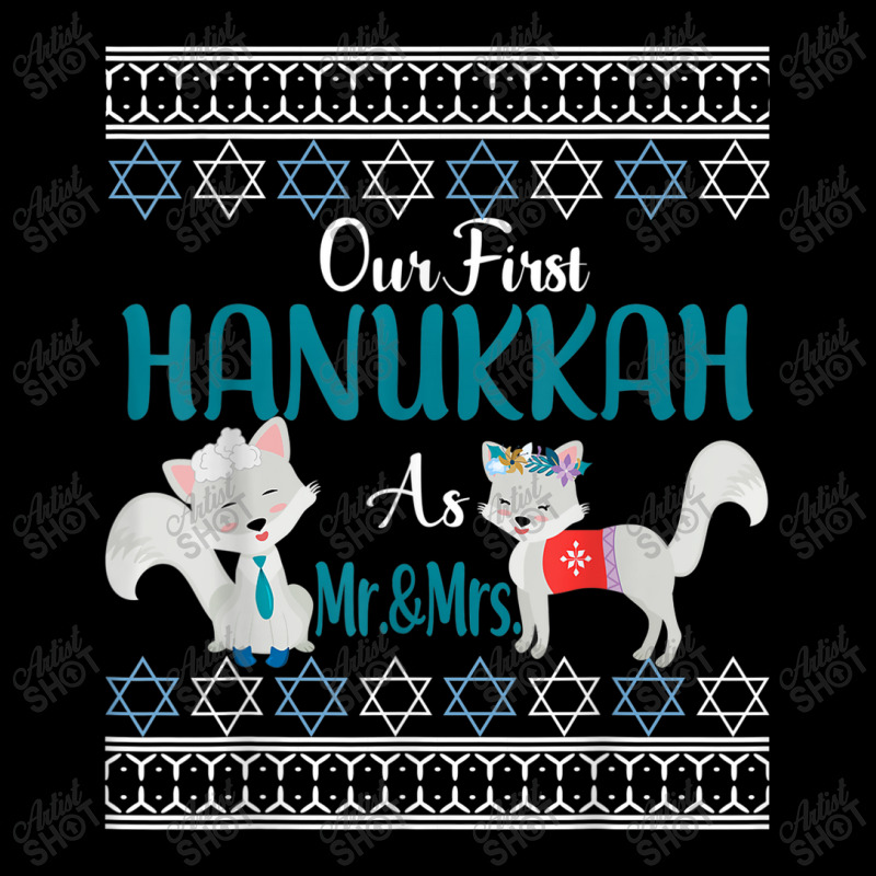 Our First Hanukkah As Mr And Mrs Jewish Wedding Couple Cropped Hoodie by Yuh2105 | Artistshot