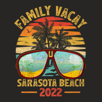 Vintage Style Family Vacation 2022 Florida Sarasota Beach Premium Ladies Fitted T-shirt | Artistshot