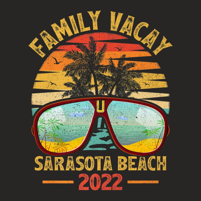 Vintage Style Family Vacation 2022 Florida Sarasota Beach Premium Ladies Fitted T-Shirt by Tiktify | Artistshot