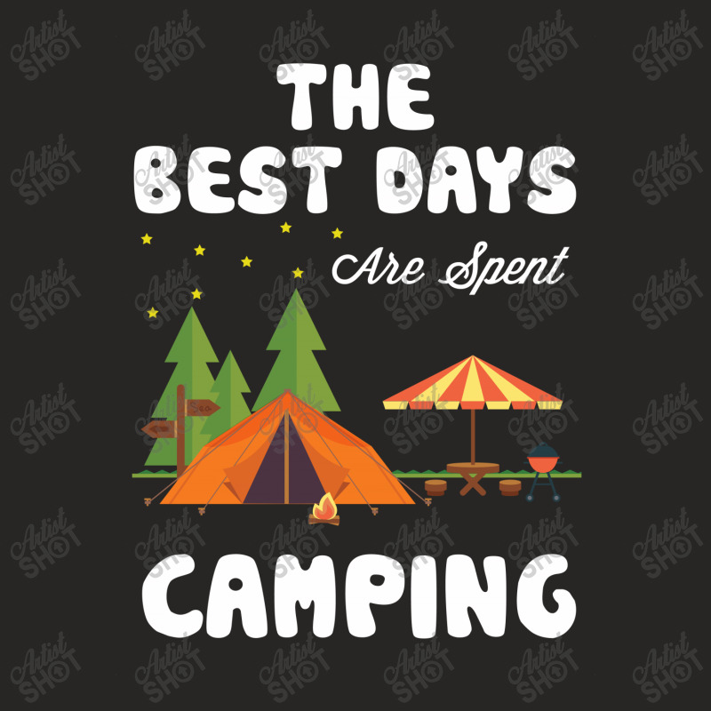 Camping  The Best Days Are Spent Camping Ladies Fitted T-Shirt by hoainv | Artistshot