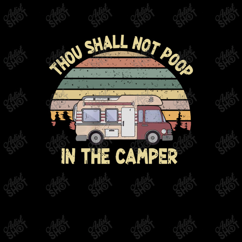 Camping Thou Shall Not Poop In The Camper Retro Vintage Cropped Sweater by hoainv | Artistshot