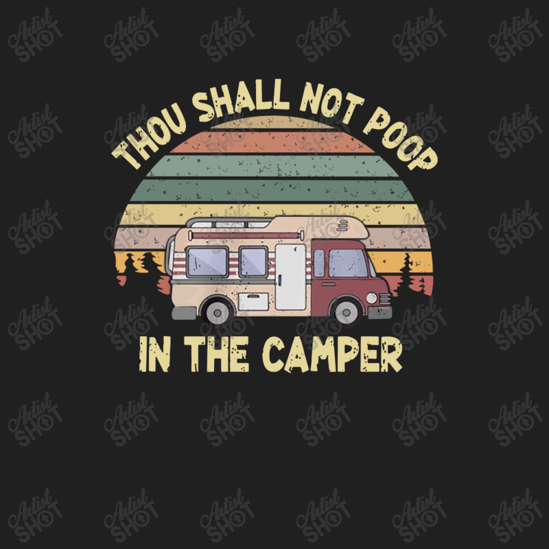 Camping Thou Shall Not Poop In The Camper Retro Vintage Ladies Polo Shirt by hoainv | Artistshot