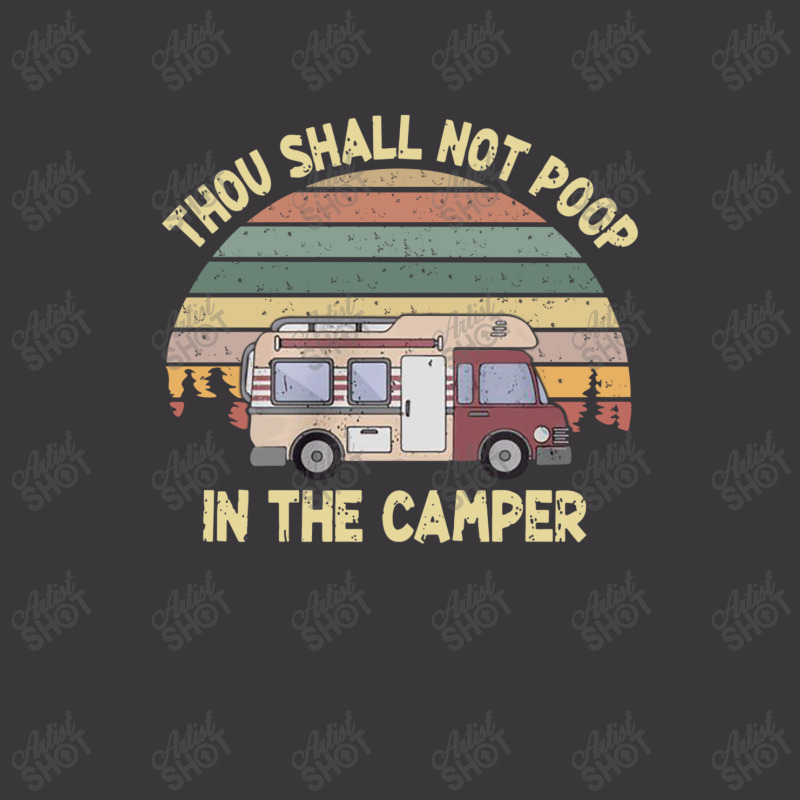 Camping Thou Shall Not Poop In The Camper Retro Vintage Ladies Curvy T-Shirt by hoainv | Artistshot