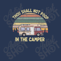 Camping Thou Shall Not Poop In The Camper Retro Vintage Ladies Denim Jacket | Artistshot