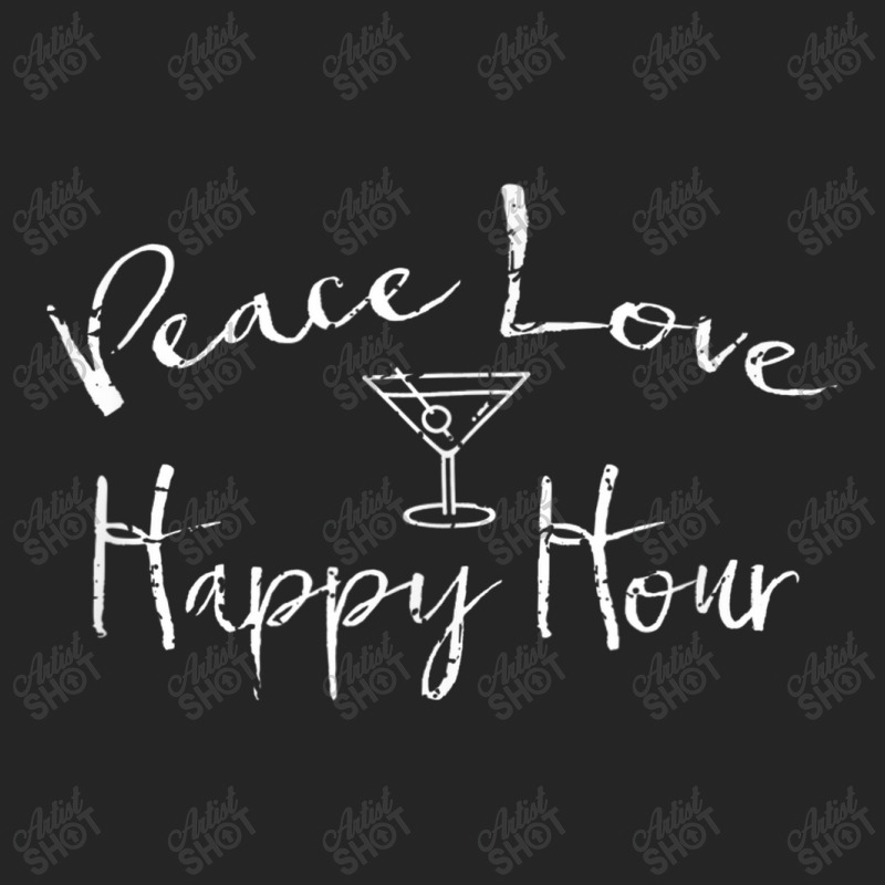 Peace Love Happy Hour Drink Unisex Hoodie by Yuh2105 | Artistshot