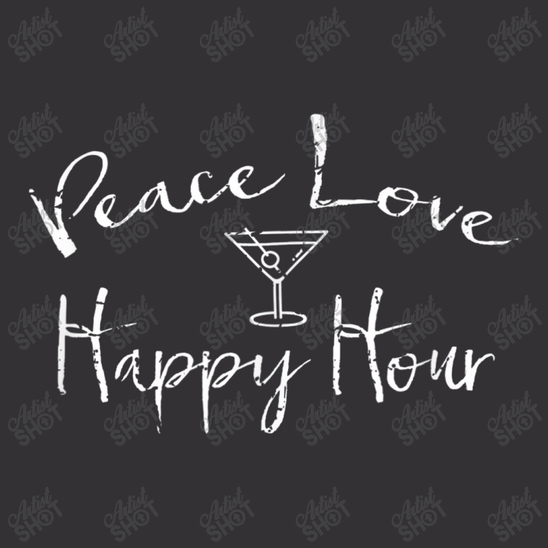 Peace Love Happy Hour Drink Vintage Short by Yuh2105 | Artistshot