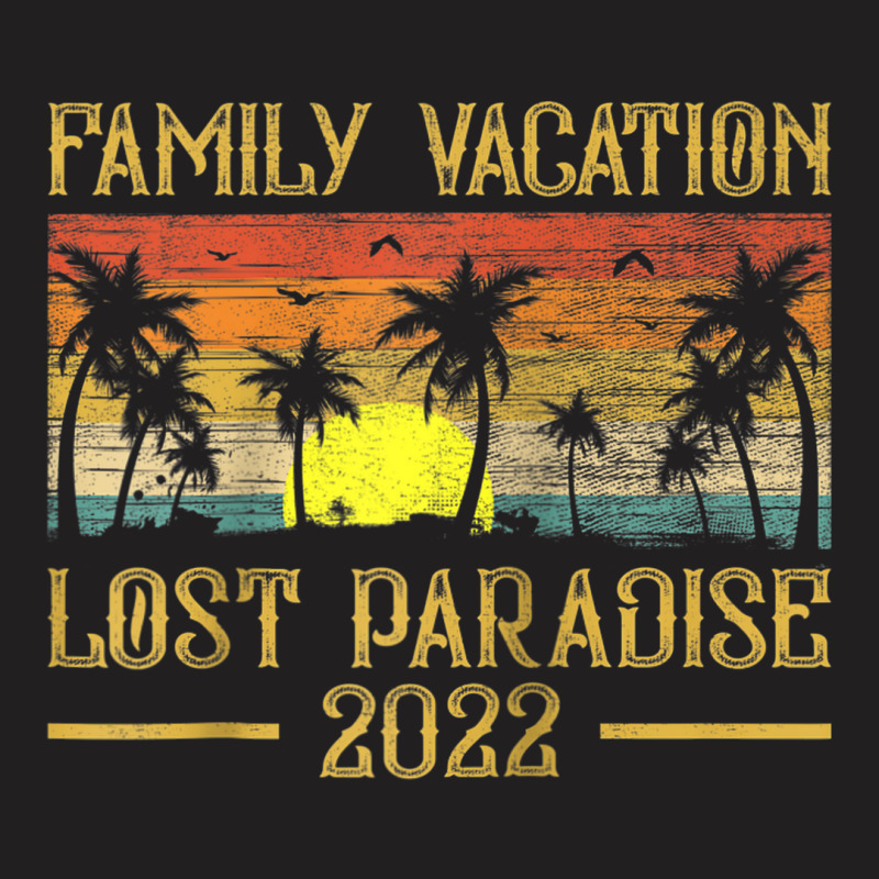 Vintage Sunset Family Vacation 2022 Lost Paradise Beach Raglan Basebal T-Shirt by Tiktify | Artistshot