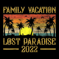 Vintage Sunset Family Vacation 2022 Lost Paradise Beach Raglan Basebal Pocket T-shirt | Artistshot