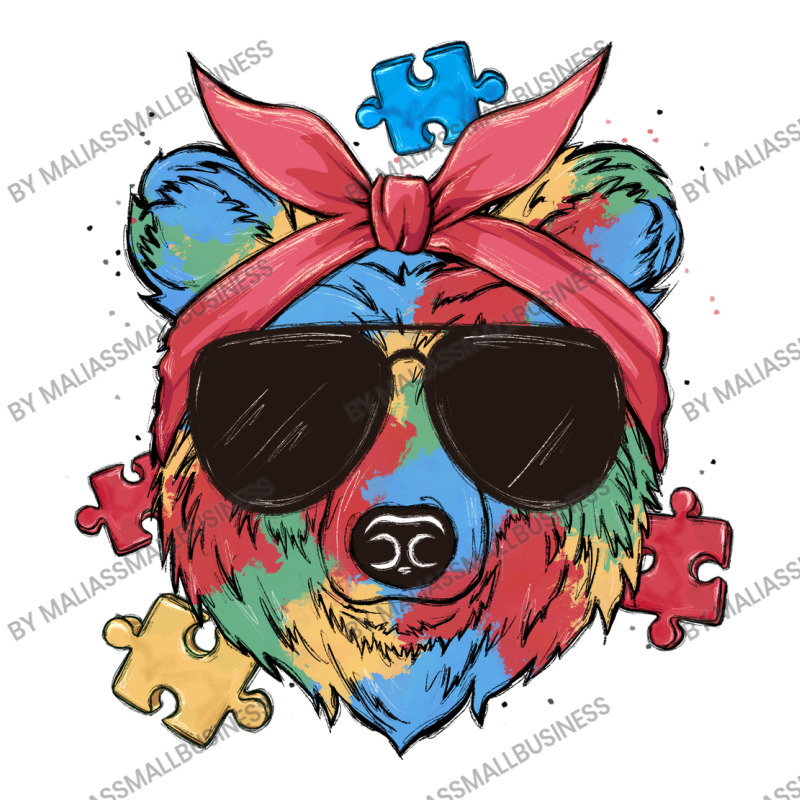 Autism Awareness Bear Debie Paper Bag - 10 X 5 X 13 | Artistshot